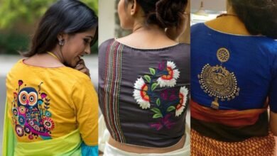 Simple Machine Embroidery Designs For Blouse Back Neck